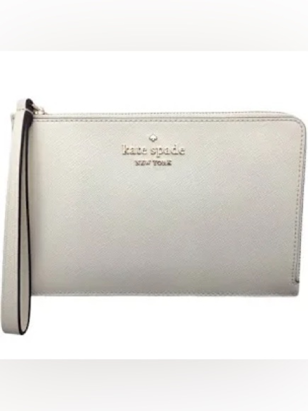 kate spade Cream parchment Leather Wristlet Clutch
